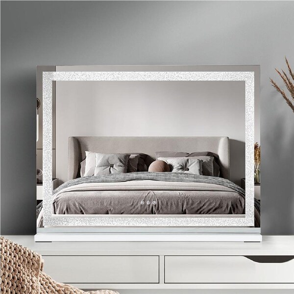 Yezi Makeup Mirror LED Lighted Hollywood Vanity Magnifying Mirrors Rechargeable