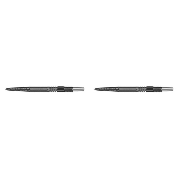 2PK 3pc Target Swiss DX Diamond Grip Steel-Tip Durable Dart Points 26mm Black