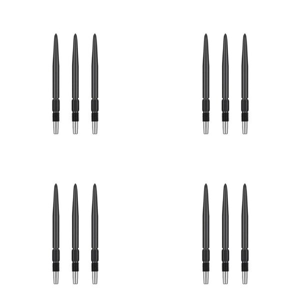 12pc Target Swiss Steel Tip Interchangeable Dart Point Pocket Size 40mm Black