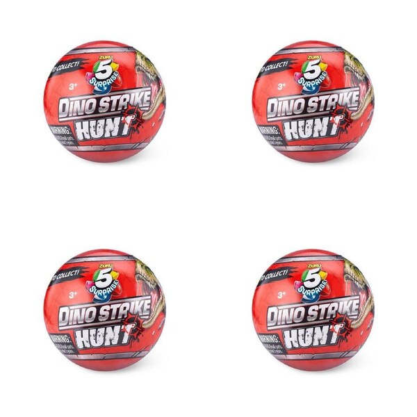 4PK Zuru 5 Surprise Dino Mix & Match Mystery Dino Figures Toy Kids Assorted 3y+