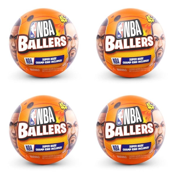 4PK Zuru 5 Surprise NBA Ballers S2 Mystery Mini Figurines Toys Kids Assorted 3y+