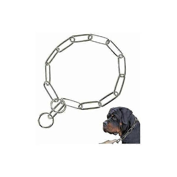 Choke Collars Dog Training Collar Classic Collars Adjustable Solid Steel Chain Chunky Chain Collar for Dogs 3.0mmX50cm