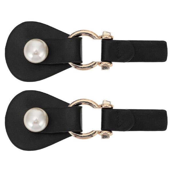 2pcs Metal Leather Buckles Coat Belt Buckles Coat Sweater Fur Collar Buckles