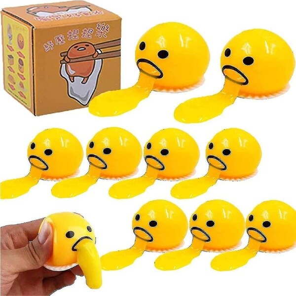 E Puking Ball - 3/6/9 Pcs Tiktok Vomiting Disgusting Egg Lk Ball Toy, Squishy Puking Egg Lk Stress B