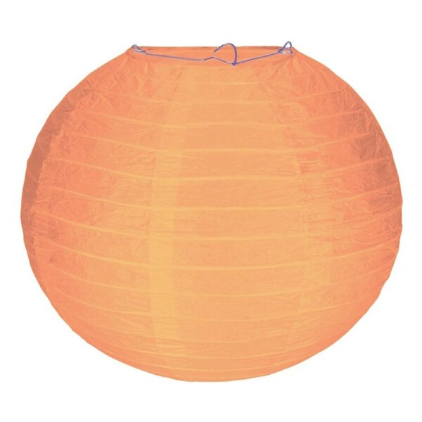 Orange Round Paper Lantern 25cm