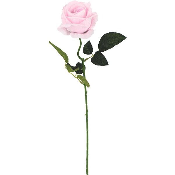 Artificial Light Pink Rose (1 Stem)