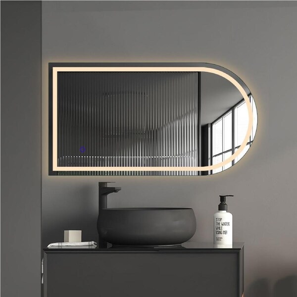 Emitto Bathroom LED Mirror Anti-Frog Touch Switch 50x90cm