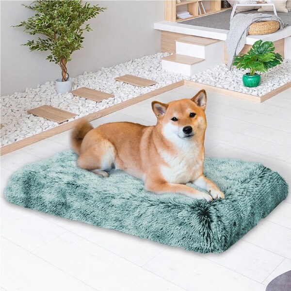 92x69cm PaWz Pet Calming Bed Memory Foam - Green