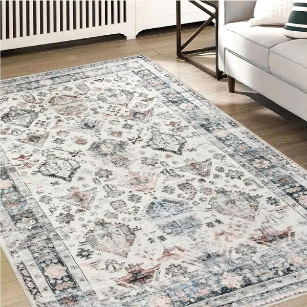Marlow Floor Rug 80cm x 120cm Washable Vintage Short Pile