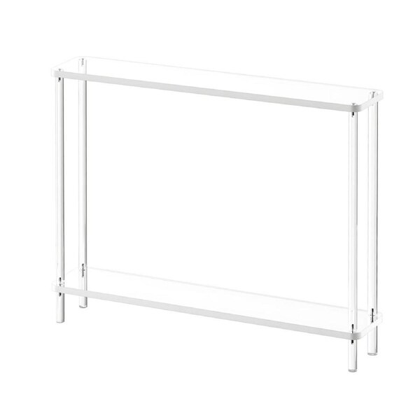 MIUZ Acrylic Console Table - Transparent, Modern Entryway & Accent Table for Home, Office & More