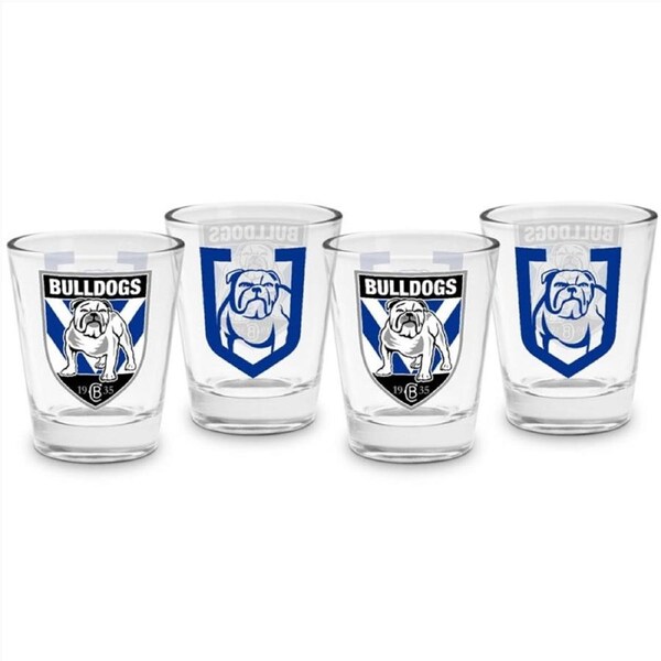 NRL: Bulldogs - 4 Pack Shot Glass