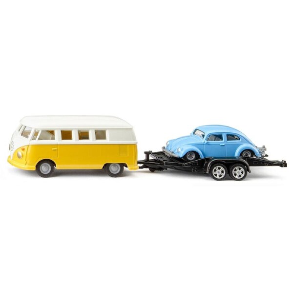 Siku VW T1 Mini Bus w/ Trailer & Beetle Car Vehicle Kids/Children Toy 3y+