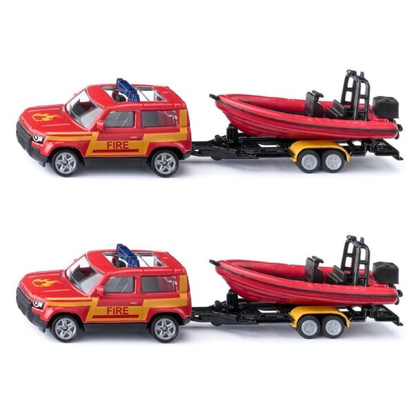 2PK Siku Land Rover Defender w/ Boat Diecast Vehicle Kids/Children Play Toy 3y+