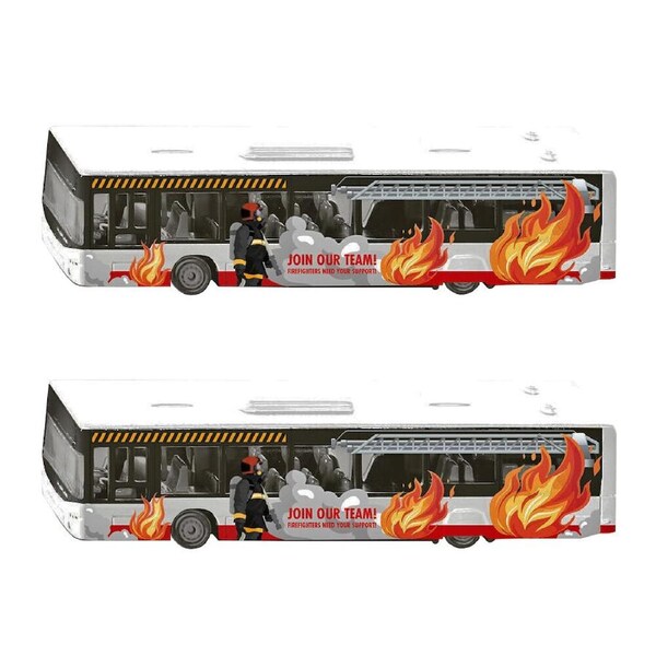 2PK Siku Neoplan City Bus Diecast Vehicle w/ Stickers Kids/Children Toy 3y+