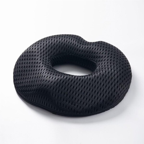 Vivva Seat Cushion Donut Comfort Pillow for Office Chair - Female,Black