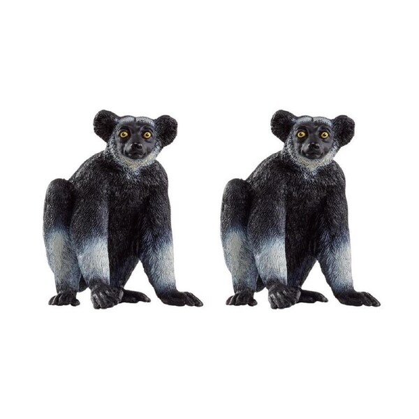 2PK Schleich Indri Animal Figure/Sculpture Kids/Children Educational Toy 3y+