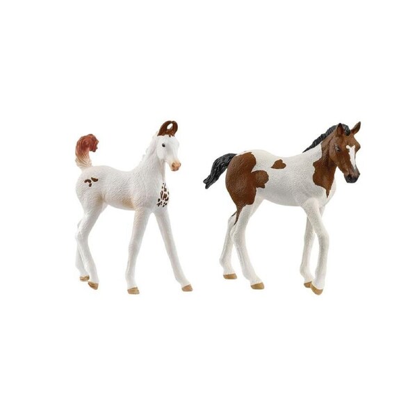 Schleich Marwari Foal/Paint Horse Foal Animal Figure Toy 6cm Combo Set 3y+