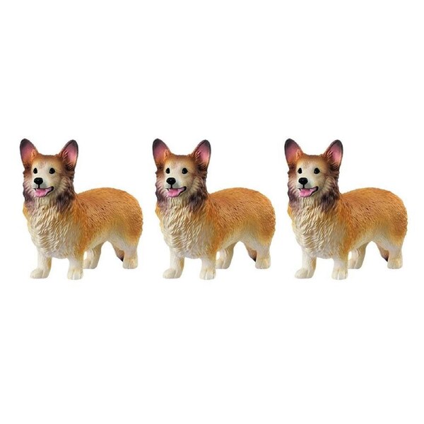 3PK Schleich Welsh Corgi Animal Figure/Sculpture Kids/Children Play Toy 2cm 3y+