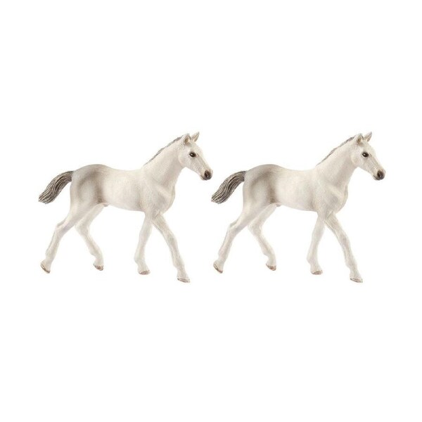 2PK Schleich Holsteiner Foal Animal Figure/Sculpture Kids/Children 10x11cm 3y+