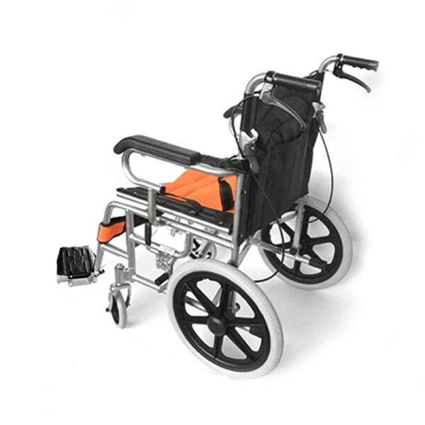 SOLID TYRE light weight FOLDABLE steel WHEELCHAIR With Four Brakes