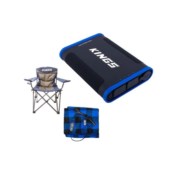 Kings Supporters Pack 12AH Lithium Power Pack Heated Blanket Camping Chair