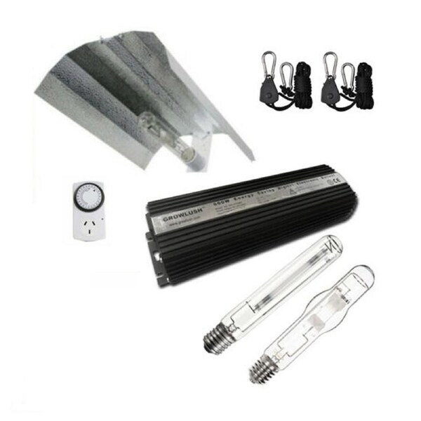 GrowLush 600w Digital Ballast combo with lighting and reflector