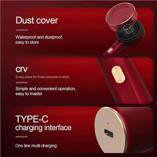 Electric Scalp Massage Comb Hair Growth, Red Light Therapy Brush Head Massager