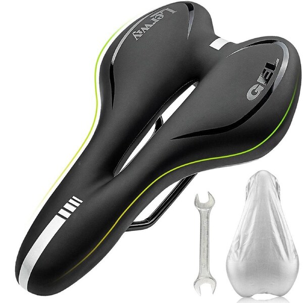 LERWAY Mountain Bike Seat Saddle MTB Comfortable Waterproof Memory Foam Padded
