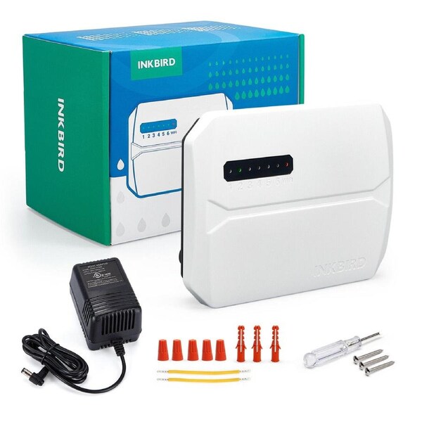 Wifi Smart Sprinkler Controller 6-Zone Irrigation Syatem Monitor IIC-600