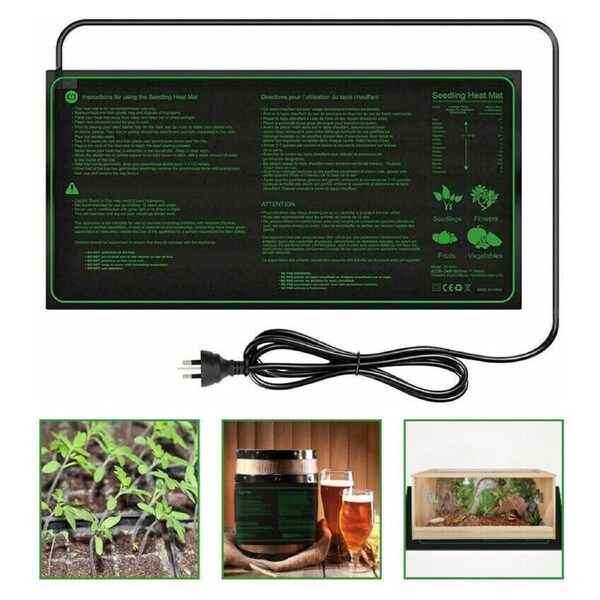 Seedling Heat Mat 21W Seed Starter Pad Germination Propagation Cloning Growing