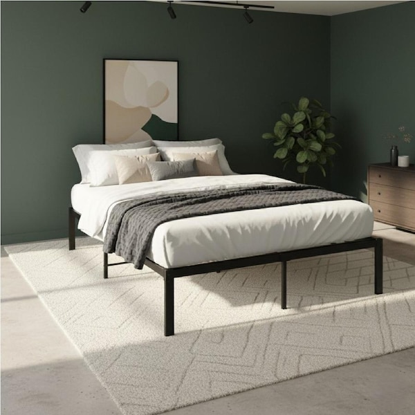 1 x Levede Metal Bed Frame Double 40cm High Heavy Duty Minimalist