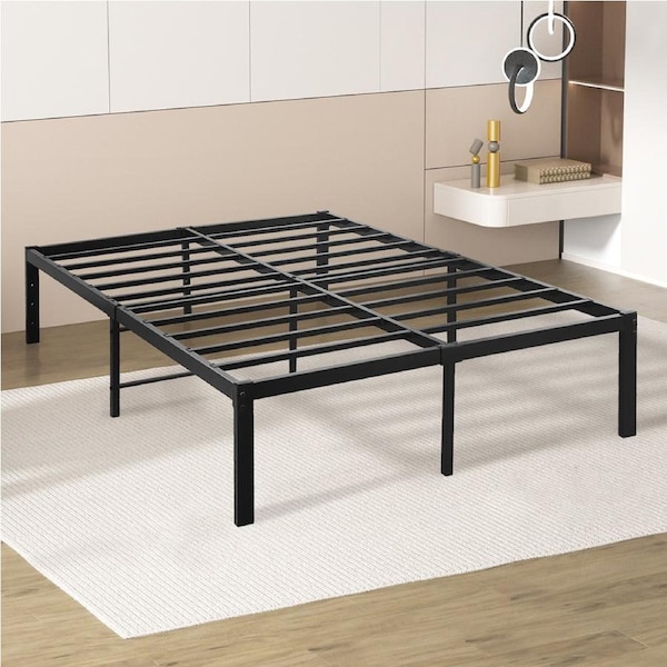 1 x Levede Metal Bed Frame King 40cm High Heavy Duty Minimalist
