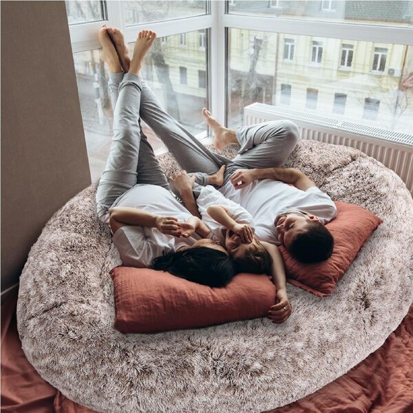 TheNapBed Human Size Pet Bed Calming Mattress Sofa Sleeping Floor Cushion Cover