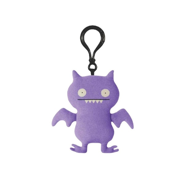 ThinkFun Uglydoll Ice Bat Purple Backpack Clip Kids Plush Clip-on Accessory