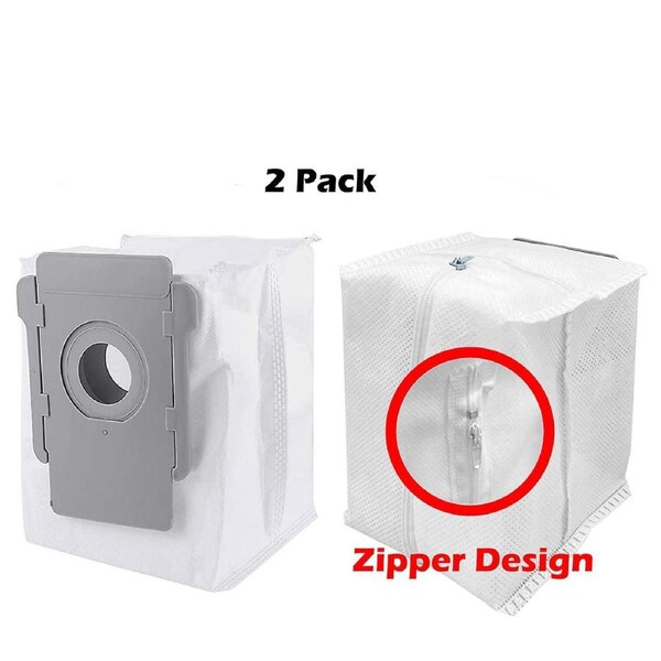 2 Pack Reusable Zippered Dust Bags For iRobot Roomba i1 i3 i4 i6 i7 j7 i8 + Plus