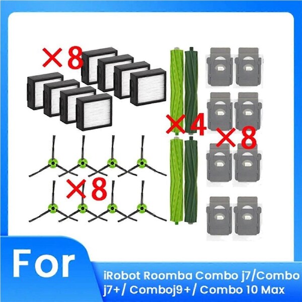 28 Pcs for Combo J7/ Combo J7+/ Comboj9+/ Combo 10 Max Robot Replacement Parts Cleaner Parts Replacement