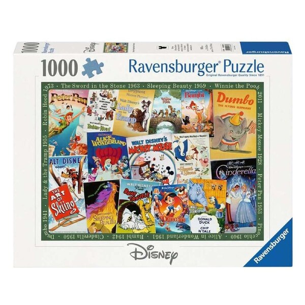 Ravensburger Disney Vintage Movie Posters 1000 Piece Jigsaw Puzzle