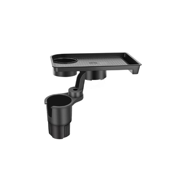 Universal Car Seat Travel Tray & Cup Holder – Black, Adjustable Base