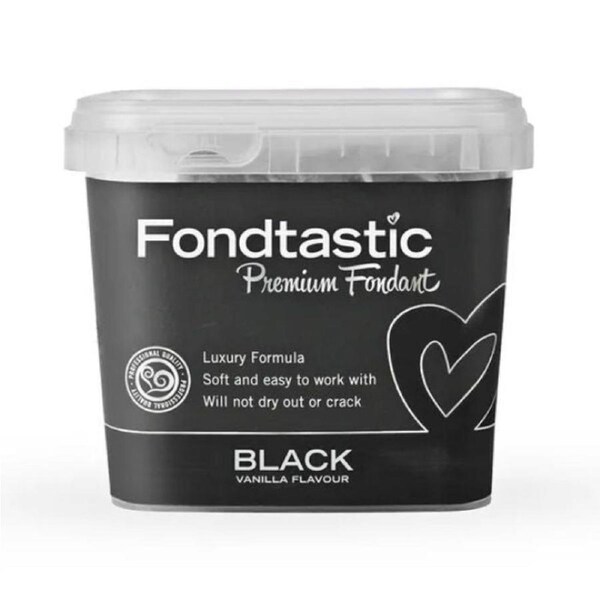 1kg Black Fondtastic Premium Fondant