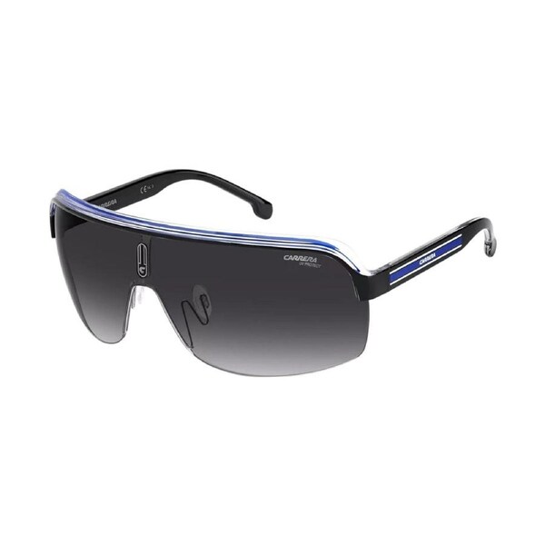 Carrera TOPCAR Mens Black Blue Sunglasses Wrap Sports Large Retro UV Protection