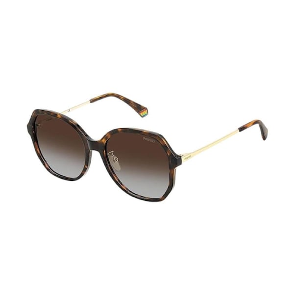 Polaroid Womens Havana Sunglasses Butterfly 57mm Full Rim PLD6177GS-086/LA