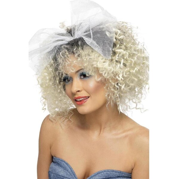 80s Wild Child Short Curly Blonde Wig