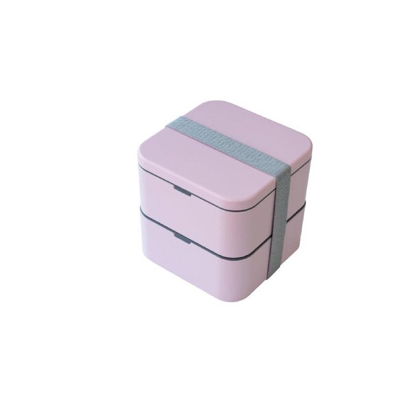 Cuisena Square 2 Layer Bento Box - Pink