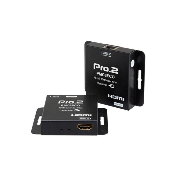 Pro2 HDMI Over Single Cat6 Extender 60m POC High Definition 1080p 3D Support