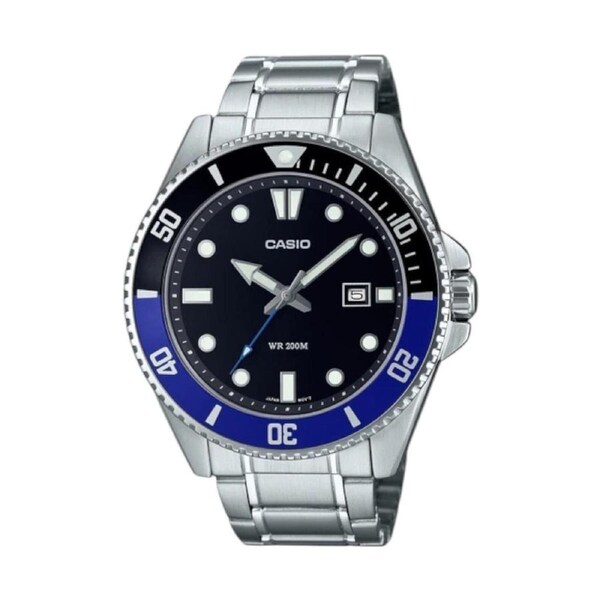 Casio Standard Analog Black Dial Sports Quartz 200M Men's Watch MDV-107D-1A2