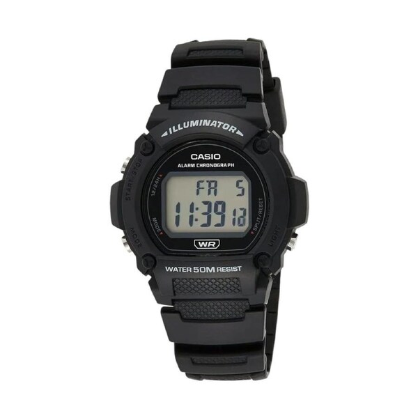 Casio W-219H-1AVDF Unisex Digital Watch Black Resin Band 50M Water Resistant