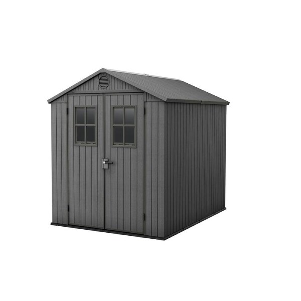 Keter Darwin 6x8 Garden Shed - Grey (1.9 x 2.4m)