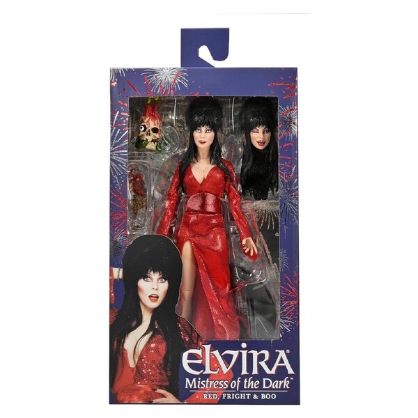 NECA Elvira Mistress of the Dark Red Fright and Boo Clothed 8 inch Action Figure