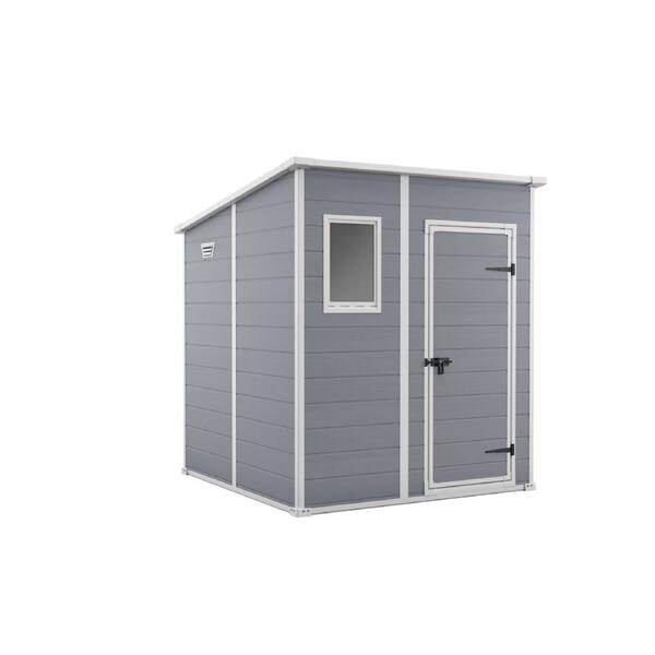 Keter Manor Pent 6x6 Garden Shed - Grey (1.8 x 1.8m)