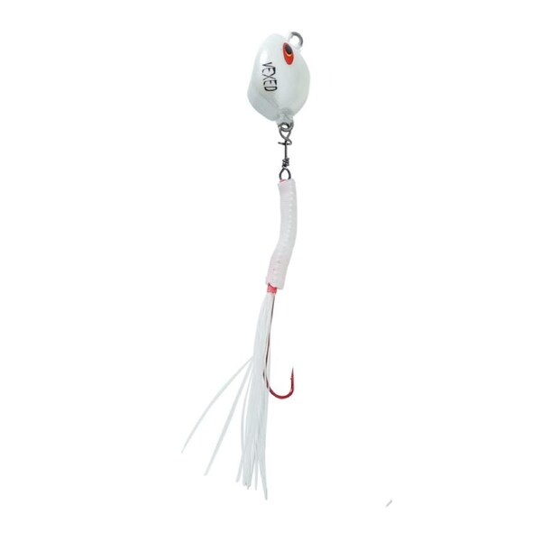 Vexed Bottom Worm Long Shank 10g Mutsu Fishing Jig Lure #Albino Glow